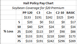 Hail Policy Pay Chart